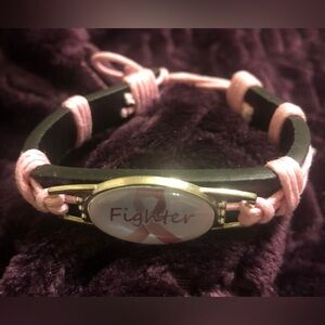 Pink and Black 'Fighter' Bracelet